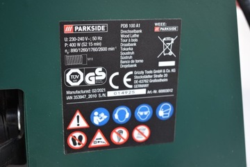 Токарный станок по дереву PDB 100 A1 400 Вт PARKSIDE