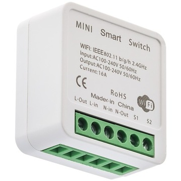 PRZEKAŹNIK DOPUSZKOWY WYŁĄCZNIK BEZPRZEWODOWY Moduł WiFi TUYA SMART 16A