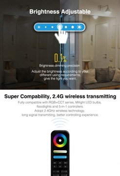 8-зонный пульт дистанционного управления RGB CCT RGBW MiLight FUT089B LS2