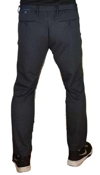 Męskie spodnie Tommy Hilfiger Bleecker MW0MW25836 szare w krateczkę W40/L32