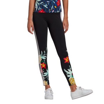 DAMSKIE LEGGINSY ADIDAS SPODNIE HER LONDON KWIATY