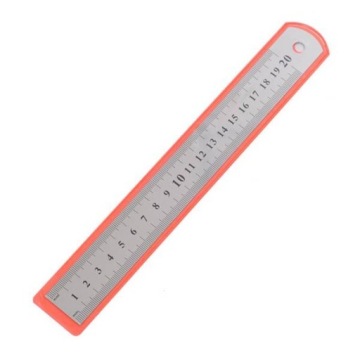 LINIJKA METALOWA PRECYZYJNA 20cm DWUSTRONNA ETUI