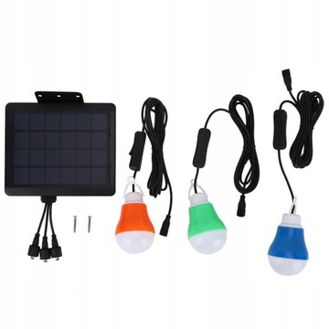 3SZT. ŻARÓWKA LED Z PANELEM SOLARNYM AWARYJNA