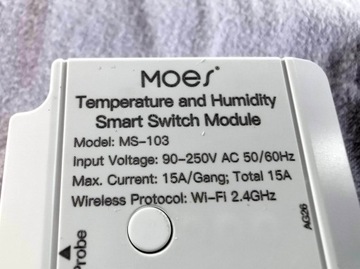 Реле с датчиком температуры Wi-Fi термостат Moes MS-103-WP TUYA