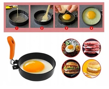 КРУГЛАЯ МЕТАЛЛИЧЕСКАЯ ФОРМА ДЛЯ ЯИЦ ФОРМА ДЛЯ ЯИЧНЫХ КОЛЬЦЕВ НЕРЖАВЕЮЩАЯ СТАЛЬ