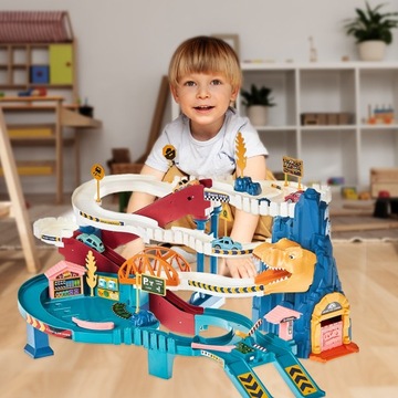 ИНТЕРАКТИВНАЯ АВТОМОБИЛЬНАЯ ГОРКА С ЭЛЕКТРИЧЕСКИМ ПОДЪЕМОМ DINO PARK CARS