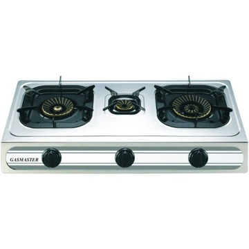 ГАЗОВАЯ ПЛИТА 3 ГОРЕЛКИ С ЗАЖИГАНИЕМ И БЕЗОПАСНОСТЬЮ 3B-03SRB GASMASTER