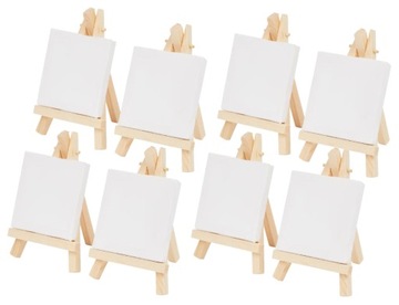 8x MAŁA SZTALUGA + 8x MINI PŁÓTNO MALARSKIE 7x7 ZESTAW MALARSKI DO FARB