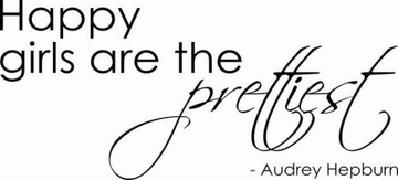 Naklejki na ścianę napis cytat Happy girls are