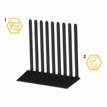 ПЛОСКИЙ КАПОТ ГРЕБЕНОК SPARROY 60мм 1м RAL 9005 КАПОТ