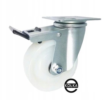 KOŁO TWORZYWOWE fi.125mm DO WÓZKÓW REGAŁÓW MASZYN