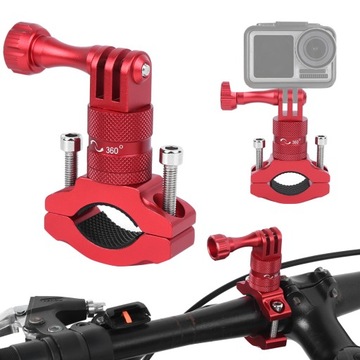 STAŁY WSPORNIK ZACISK ROWEROWY 360 STOPNI UCHWYT DO KAMERY SPORTOWEJ GOPRO