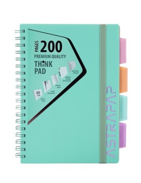 kołozeszyt B5 200str. kratka PP Pastel niebie 5711