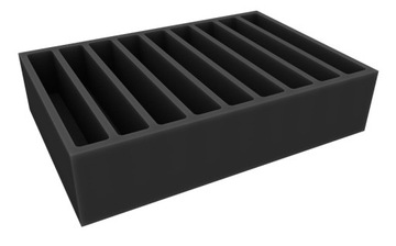 Полноразмерный пенопласт с 9 вырезами 246x34 мм.