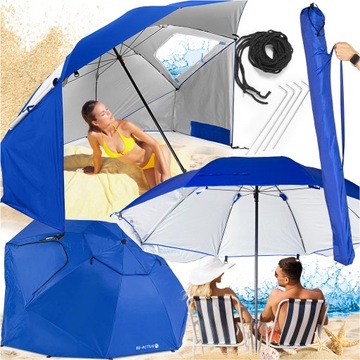 PARASOL PLAŻOWY OGRODOWY PARAWAN SKŁADANY NA PLAŻĘ DUŻY 205CM