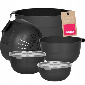 HOGA 1001 MISKI czarny ZESTAW 7 CZĘŚCI