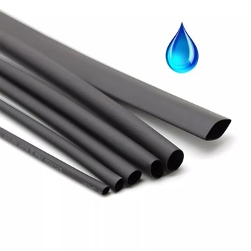 Термоусадочная трубка 3,2 мм с черным клеем.