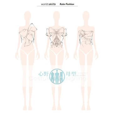 Стиль шаблона линейки: женская линейка, мода для профессионалов