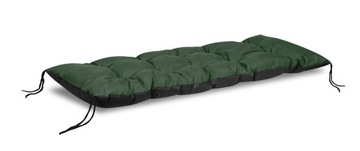 2 садовые подушки 120x40 см для скамейки-качалки из поддона, водонепроницаемые, зеленые
