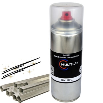 Lakier farba w sprayu do aluminium RAL 7034 Półmat