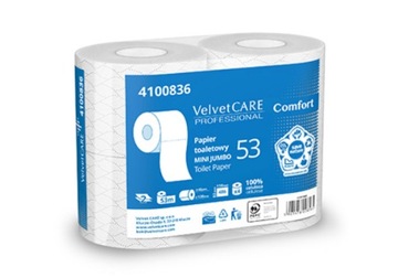 Papier toaletowy Velvet rolka 53m x 4szt, delikatny 2 warstwowy