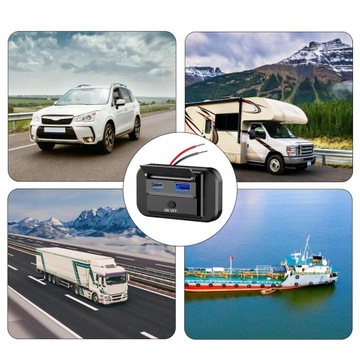 Автомобильный QC3.0 + PD3.0 Разъем для зарядки Монтажная панель удлинителя