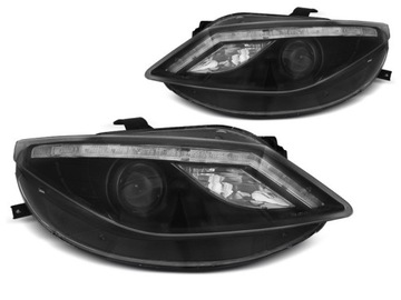 SVĚTLOMET SEAT IBIZA 6J 08-12 BLACK SMĚR LED