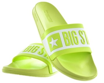 Damskie klapki Big Star LL274742 limonka 37