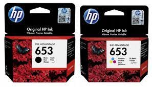Tusz HP 653 3YM75 3YM74 zestaw cz + kol oryginalny