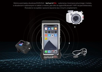 OBUDOWA PODWODNA DO TELEFONU DIVEVOLK SEATOUCH 4 MAX - NIEBIESKA