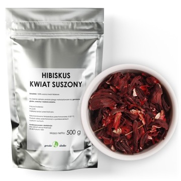 HIBISKUS HERBATA kwiat hibiskusa suszony 500g