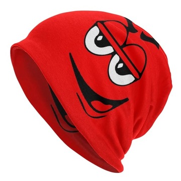 Red Candy Faces M Chocolate Autumn Female Warm Beanies Double Used Warm