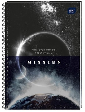 Kołozeszyt INTERDRUK A4-100 w kratkę - MISSION KOSMOS