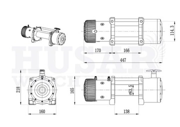 САМАЯ СИЛЬНАЯ лебедка HUSAR BST 8500 LBS 12 В