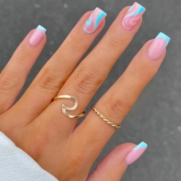 Nails Company Miękkie TIPSY do paznokci KWADRATOWE square 240 sztuk zestaw