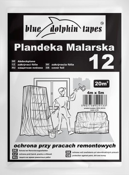 BLUE DOLPHIN plandeka malarska folia 4m x 5m