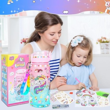 Наборы для украшения бутылок с водой для девочек 600 мл