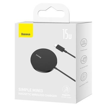 БЫСТРОЕ ИНДУКЦИОННОЕ ЗАРЯДНОЕ УСТРОЙСТВО BASEUS MINI 15 Вт MAGSAFE ДЛЯ IPHONE 12 13 14 15