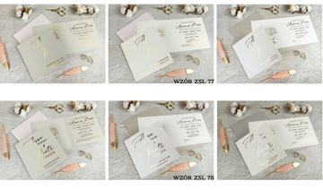 Zaproszenia Ślubne Na Ślub Złocone Glamour Geometr