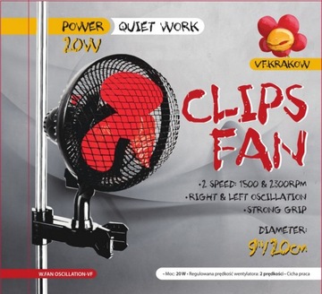 WENTYLATOR CYRKULACYJNY KOALA FAN VF KRAKOW FI 20CM 20W MIESZAJĄCY GROWBOX