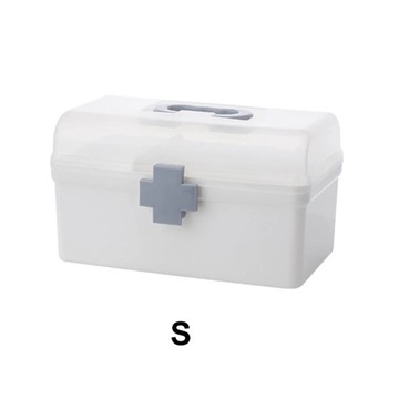 3/2 Layer Portable First Aid Kit Storage Box Plastic Multi-Functional