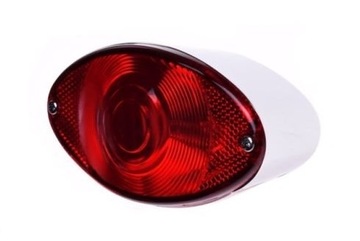 NOWA Metalowa LAMPA TYLNA TYŁ CHROM SAM OKO CHOPPER DRAG Custom