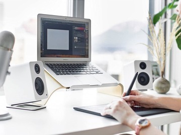 MOZOS MSK5 БЕЛЫЕ НАСТОЛЬНЫЕ ПОДСТАВКИ ДЛЯ КОЛОНОК ПОДСТАВКИ ДЛЯ АУДИО МОНИТОРОВ