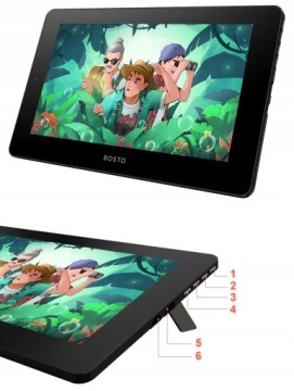 Графический планшет BOSTO 12HD PC с пером В ПОДАРОК