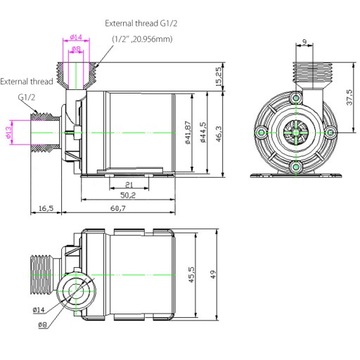 НАСОС ВОДЯНОЙ НАСОС ЖИДКОСТИ 800Л/Ч 12В ARDUINO