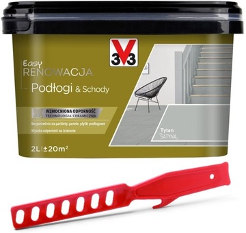 V33 Farba RENOWACJA PODŁOGI I SCHODY 2L TYTAN
