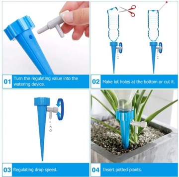 ИРРИГЕР ДЛЯ ЦВЕТОЧНЫХ РАСТЕНИЙ САДА Набор бутылочек, зеленый, 12 шт.