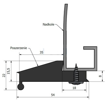 POSIRANI GUMOVÉ PODBĚH BLATNÍKŮ 3,5 CM SADA