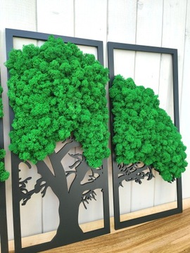 Триптих ДЕРЕВО 75см мох мох УКРАШЕНИЕ С МХОМ семейства мхов