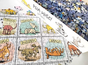 Пазл Собачья кость 1000 эл. + Собачья кость, семейная игра, нарисованная А. Млечко